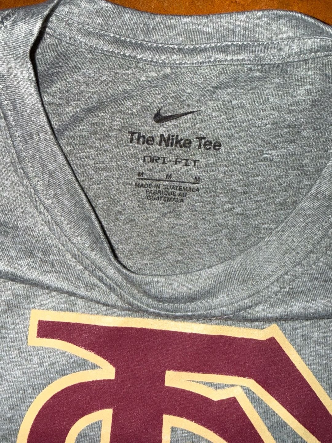 Nike Florida State University FSU Seminoles Baseball T-Shirt Size M Gray 3