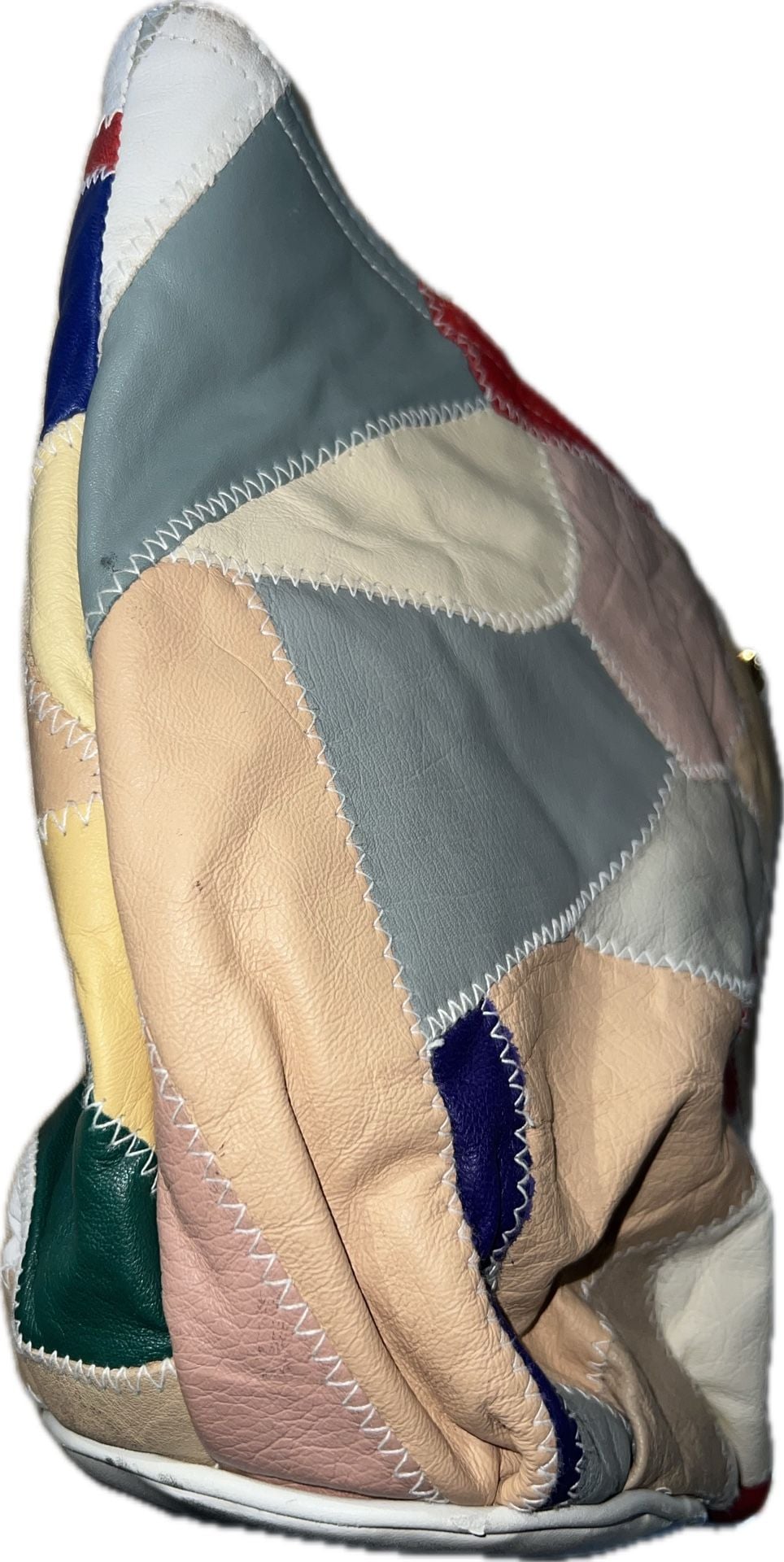 Vintage Michael Stevens Ltd Genuine Leather Patchwork Shoulder Tote Bag NWT 7