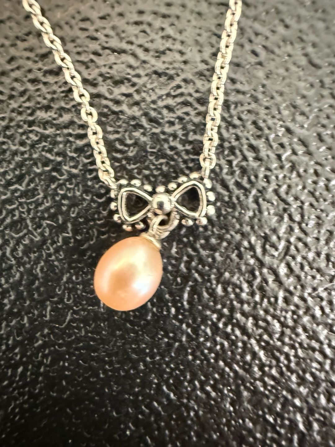 Honora Sterling Silver Pearl Bow Necklace 3