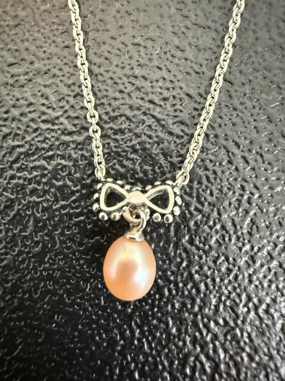 Honora Sterling Silver Pearl Bow Necklace 4