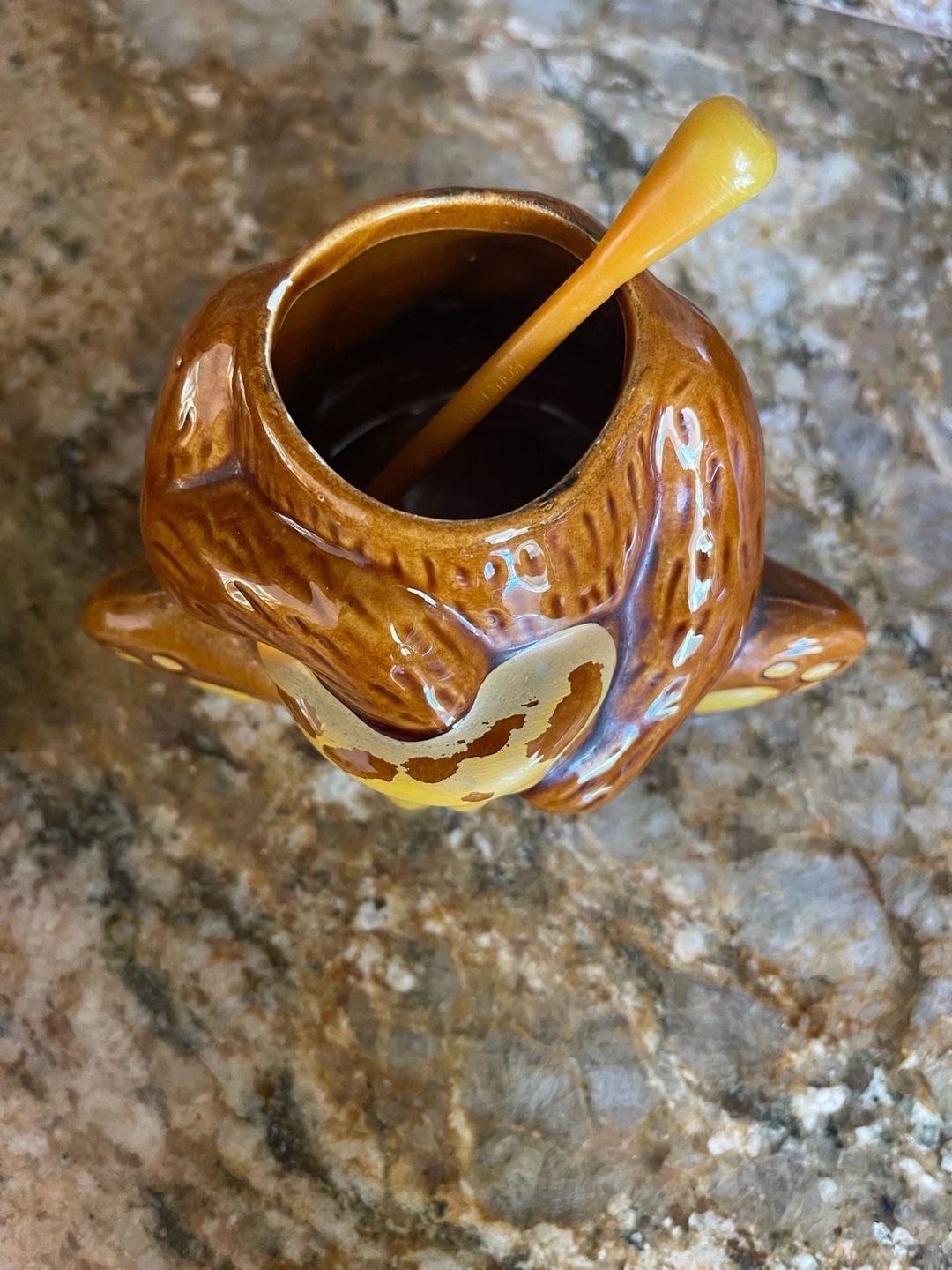 Vintage Honey Bear Pot With Dipper Ceramic 5