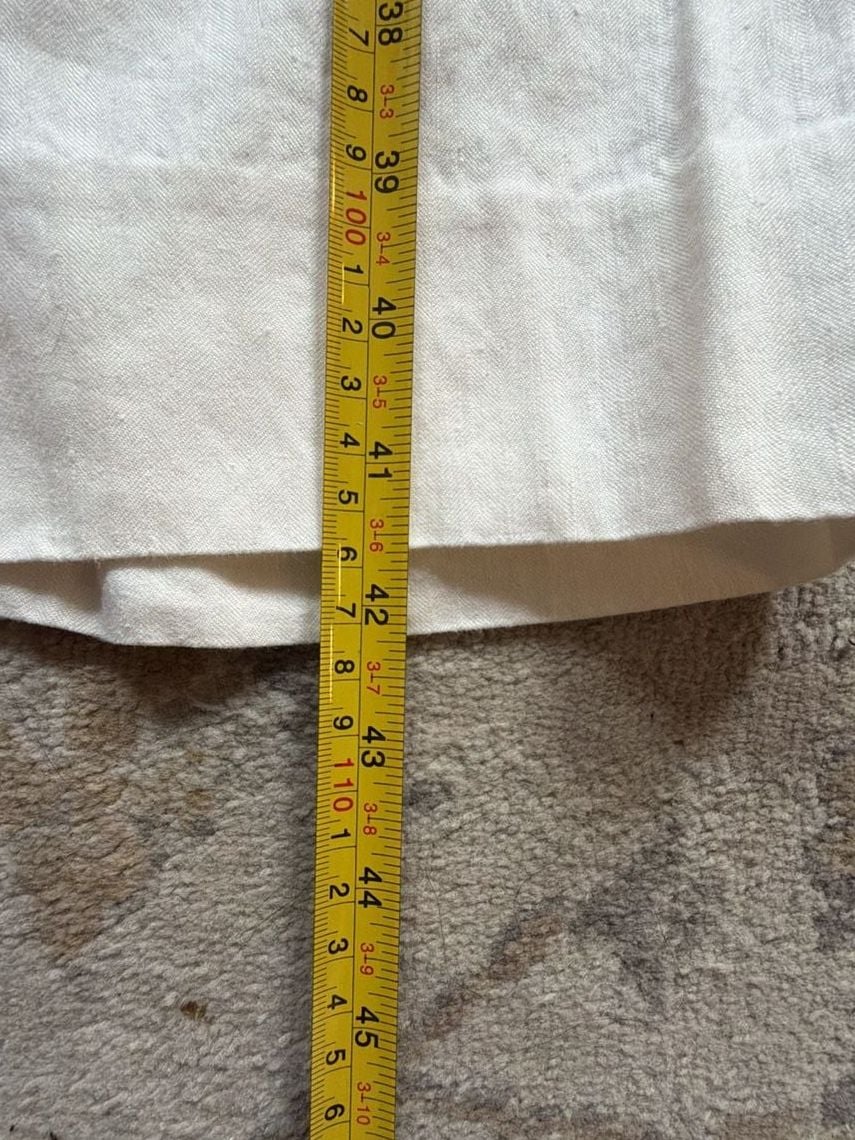 Ralph Lauren RL White Linen Button-Fly Trousers Pants 3