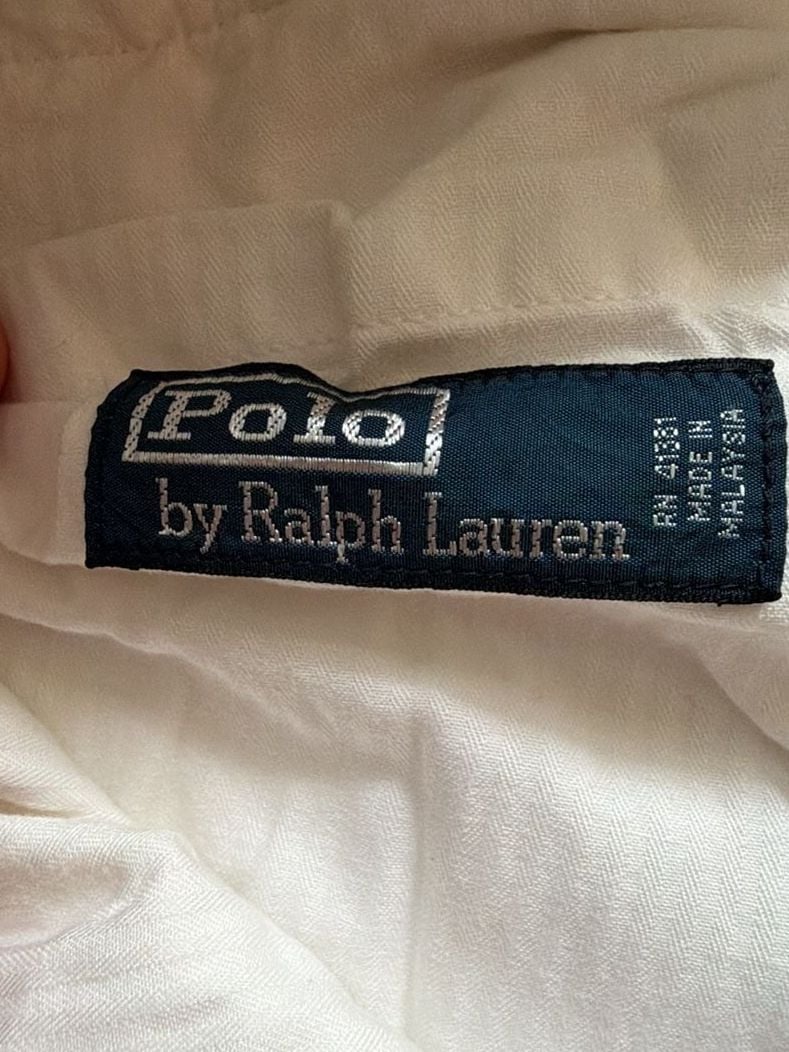 Ralph Lauren RL White Linen Button-Fly Trousers Pants 9