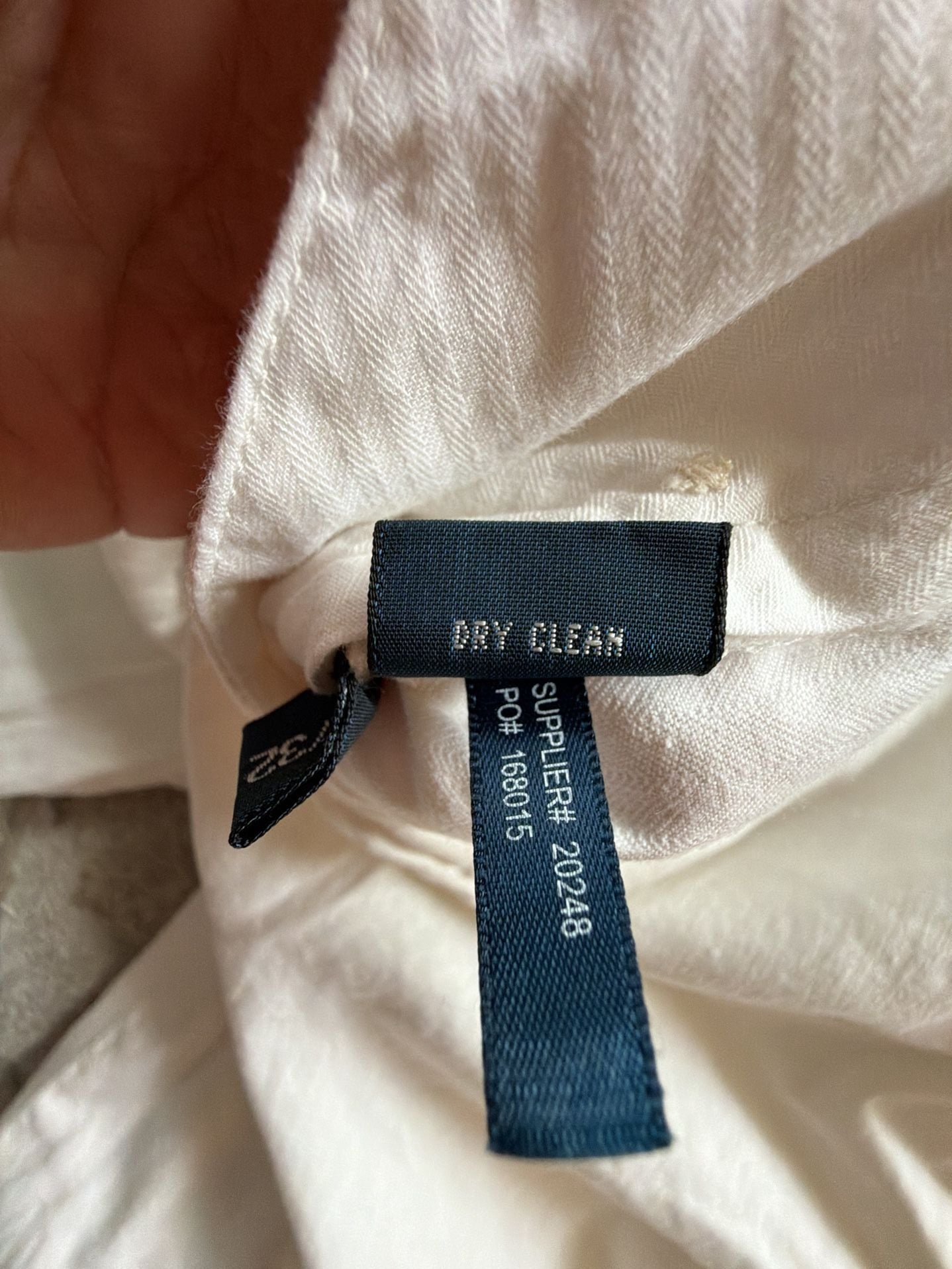 Ralph Lauren RL White Linen Button-Fly Trousers Pants 12
