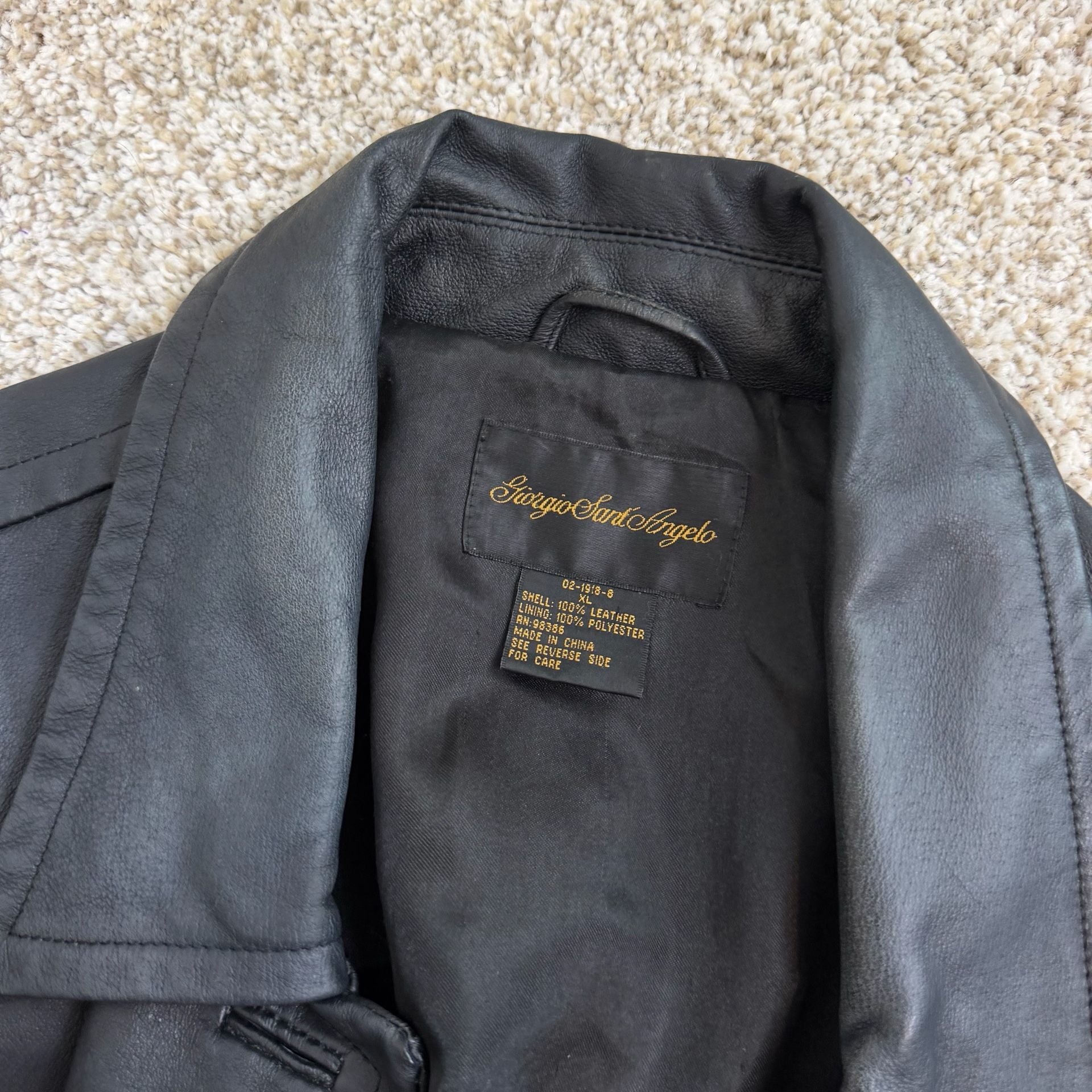Vintage Black Leather Jacket 5
