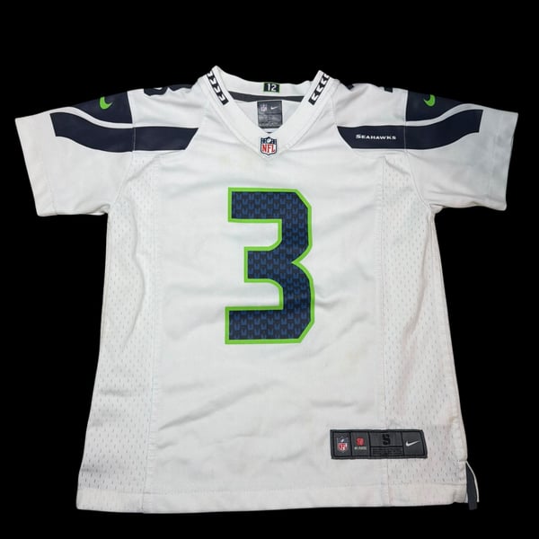 Nike Russell Wilson Seattle Seahawks Jersey Size S White NFL On Field