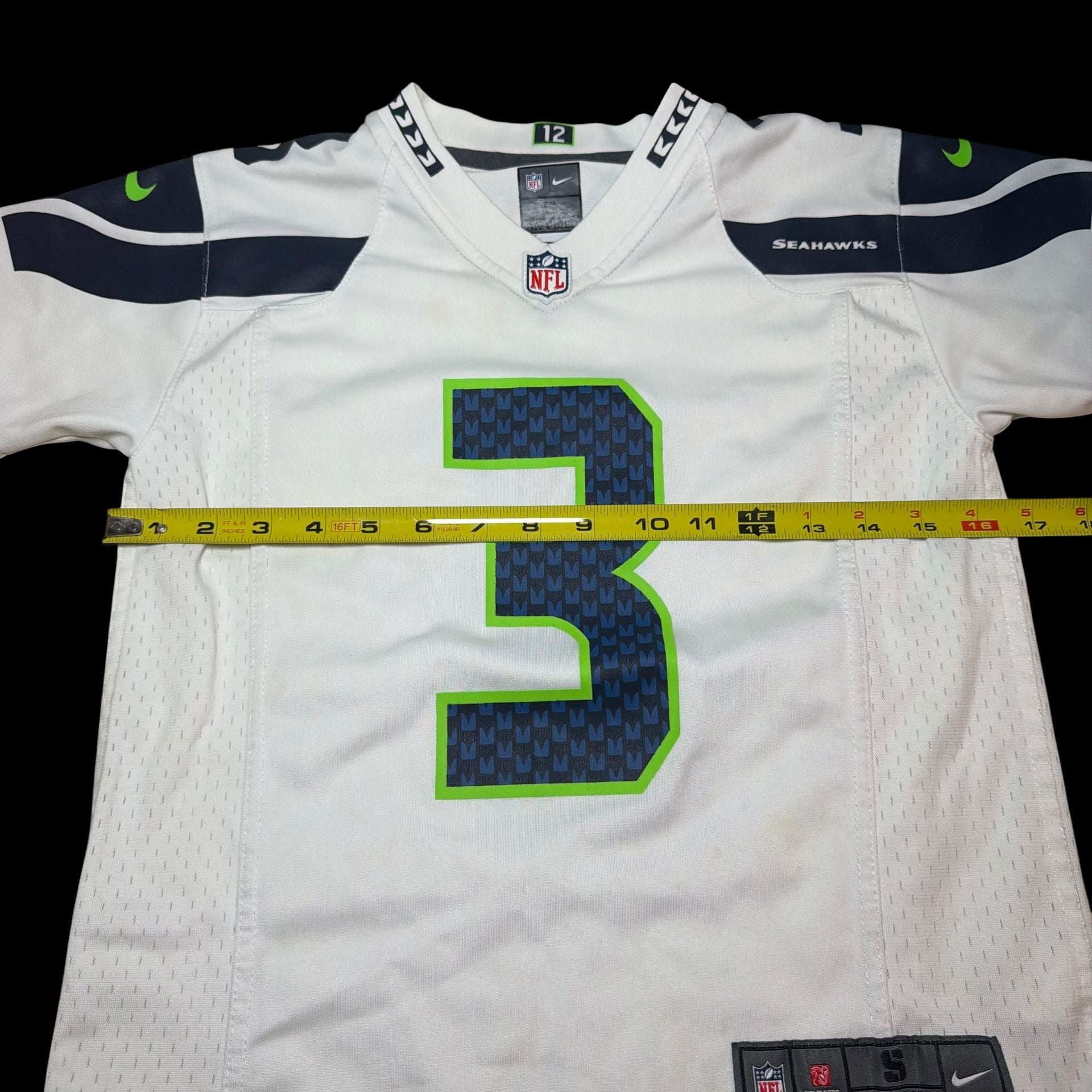 Nike Russell Wilson Seattle Seahawks Jersey Size S White NFL On Field 6