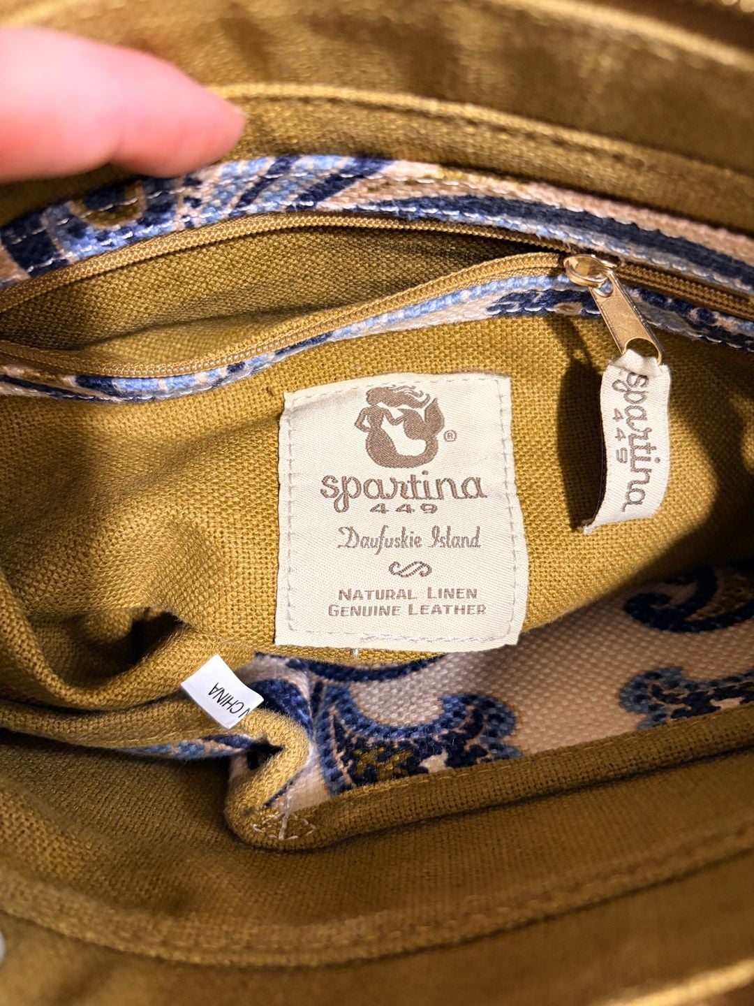 Spartina 449 Juliette Shoulder Bag And Wallet Paisley Linen Canvas 7