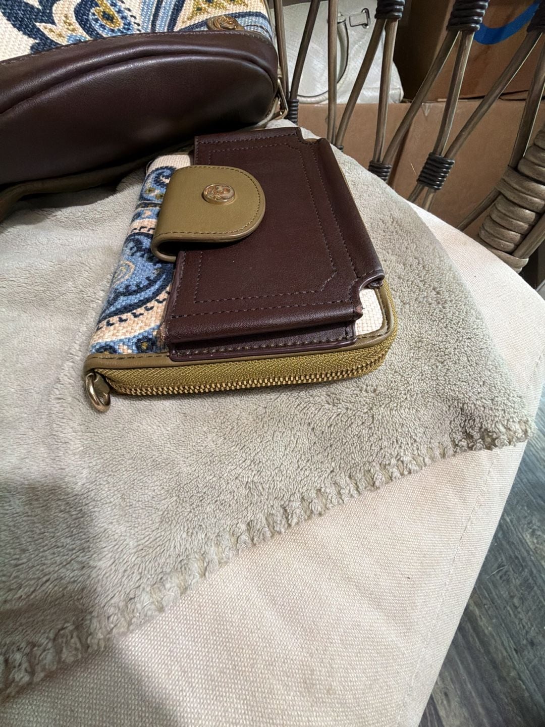 Spartina 449 Juliette Shoulder Bag And Wallet Paisley Linen Canvas 9
