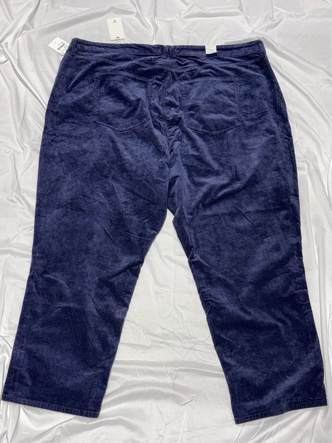 Good American Ink Blue Corduroy Pants Size 28 NWT Navy Straight Leg 5