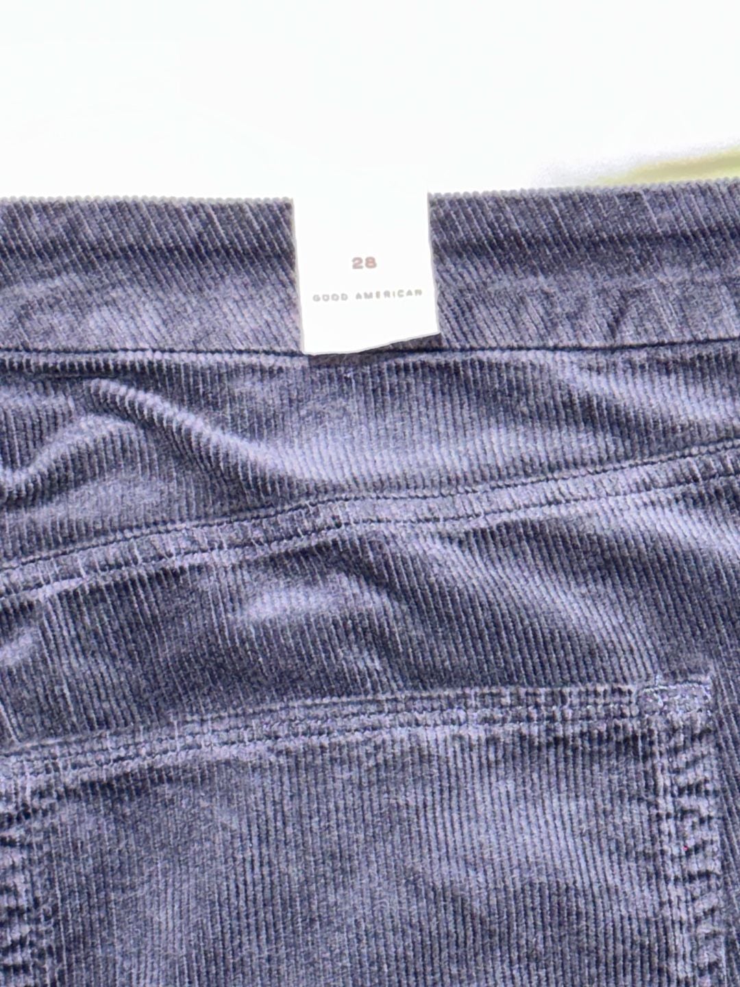 Good American Ink Blue Corduroy Pants Size 28 NWT Navy Straight Leg 6