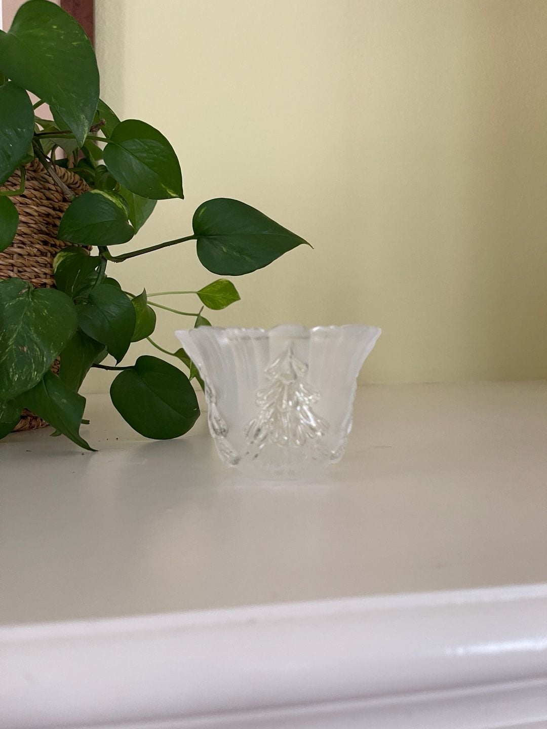 Vintage Mikasa Winter Dreams Crystal Votive Candle Holder 1