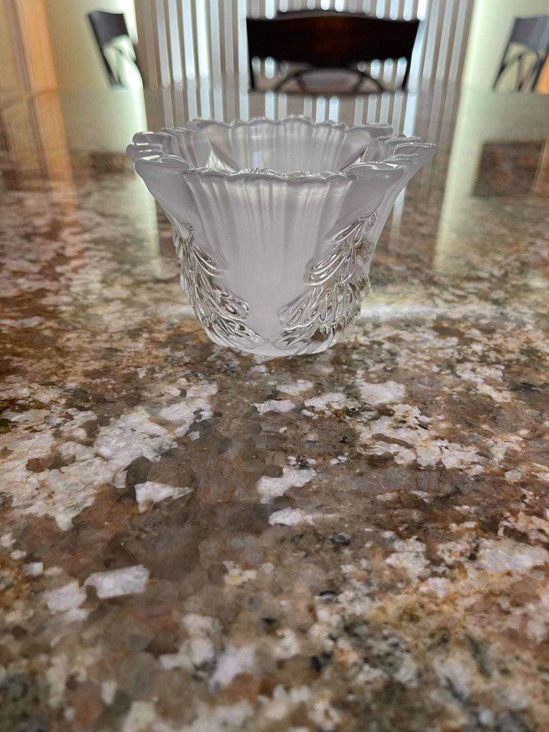 Vintage Mikasa Winter Dreams Crystal Votive Candle Holder 7