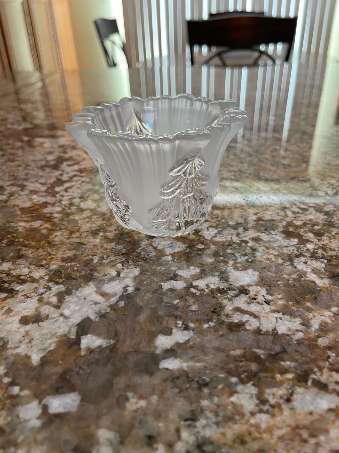 Vintage Mikasa Winter Dreams Crystal Votive Candle Holder 8