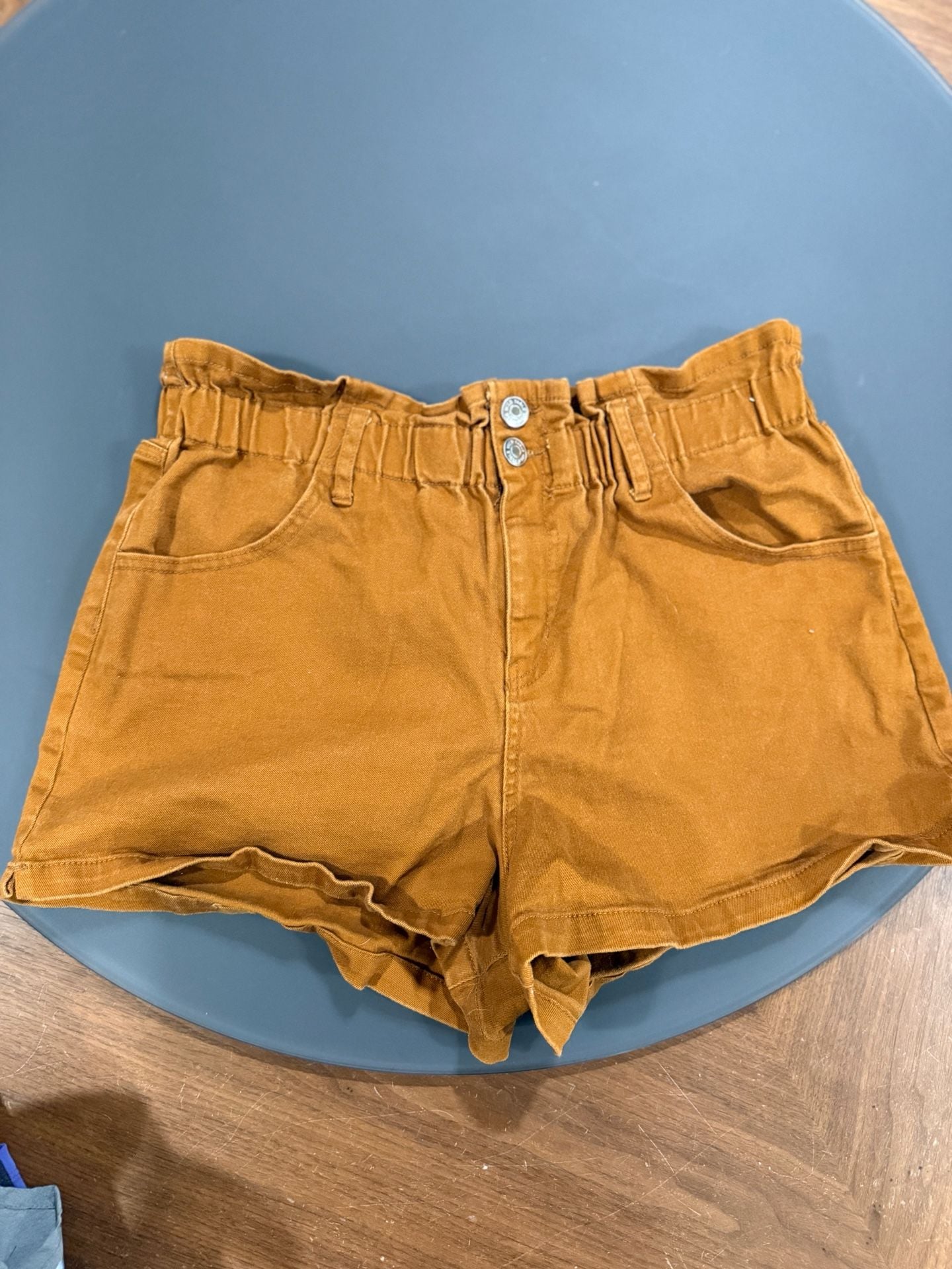 Wild Fable Paperbag Jean Shorts Size XL Rust Orange 2
