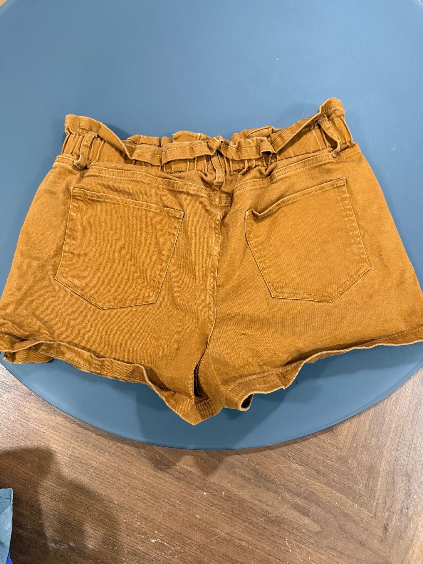 Wild Fable Paperbag Jean Shorts Size XL Rust Orange 3