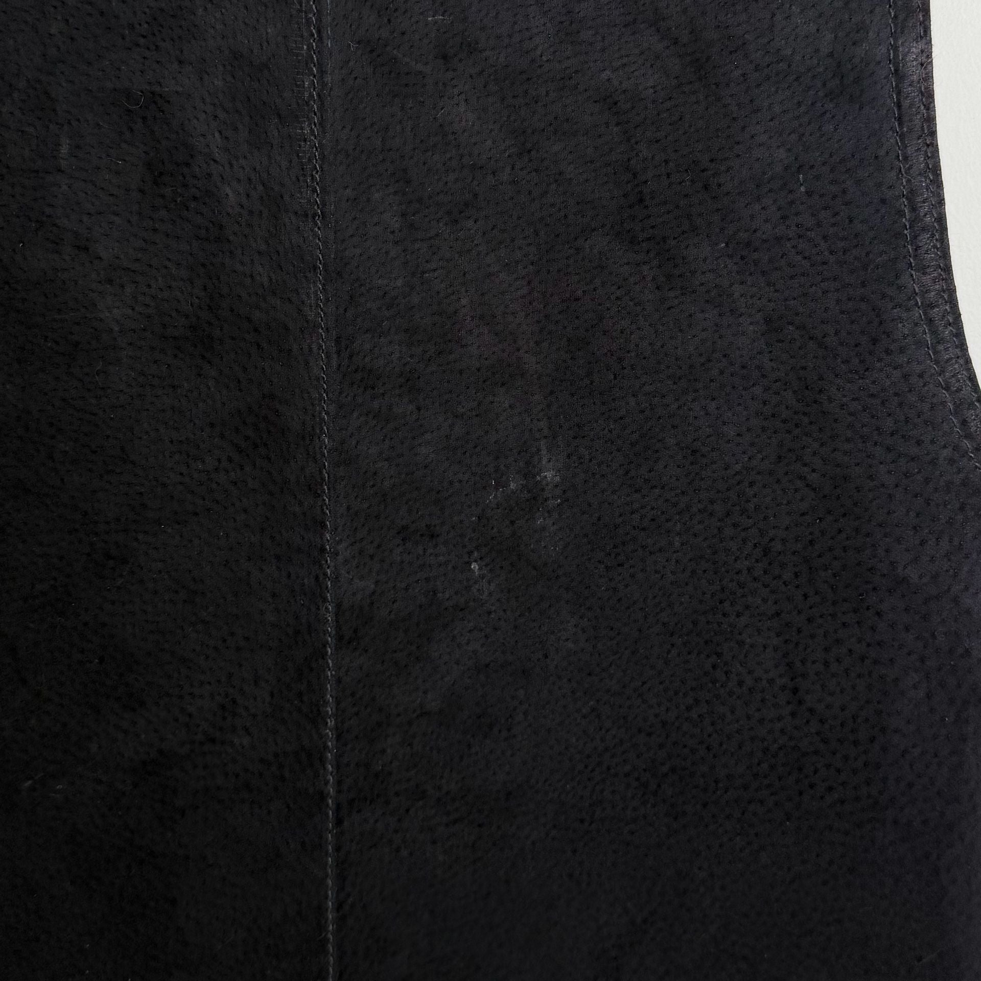 Vintage Black Suede Jumper Dress 6