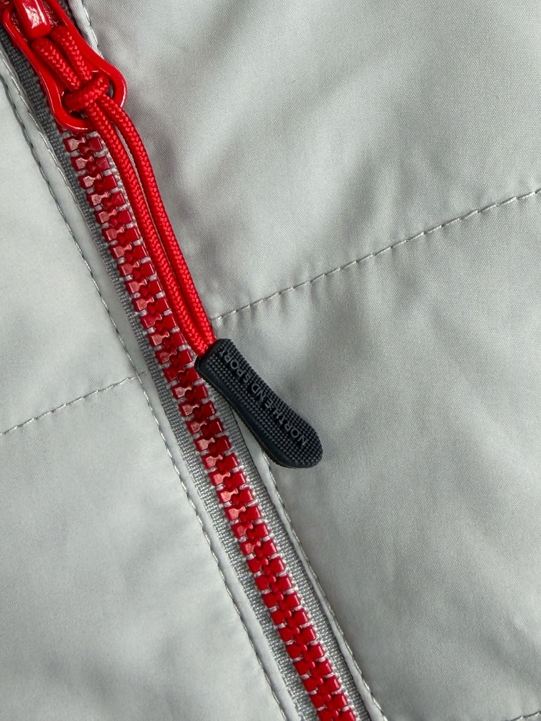 North End Hybrid Jacket Gray Red Full Zip 4