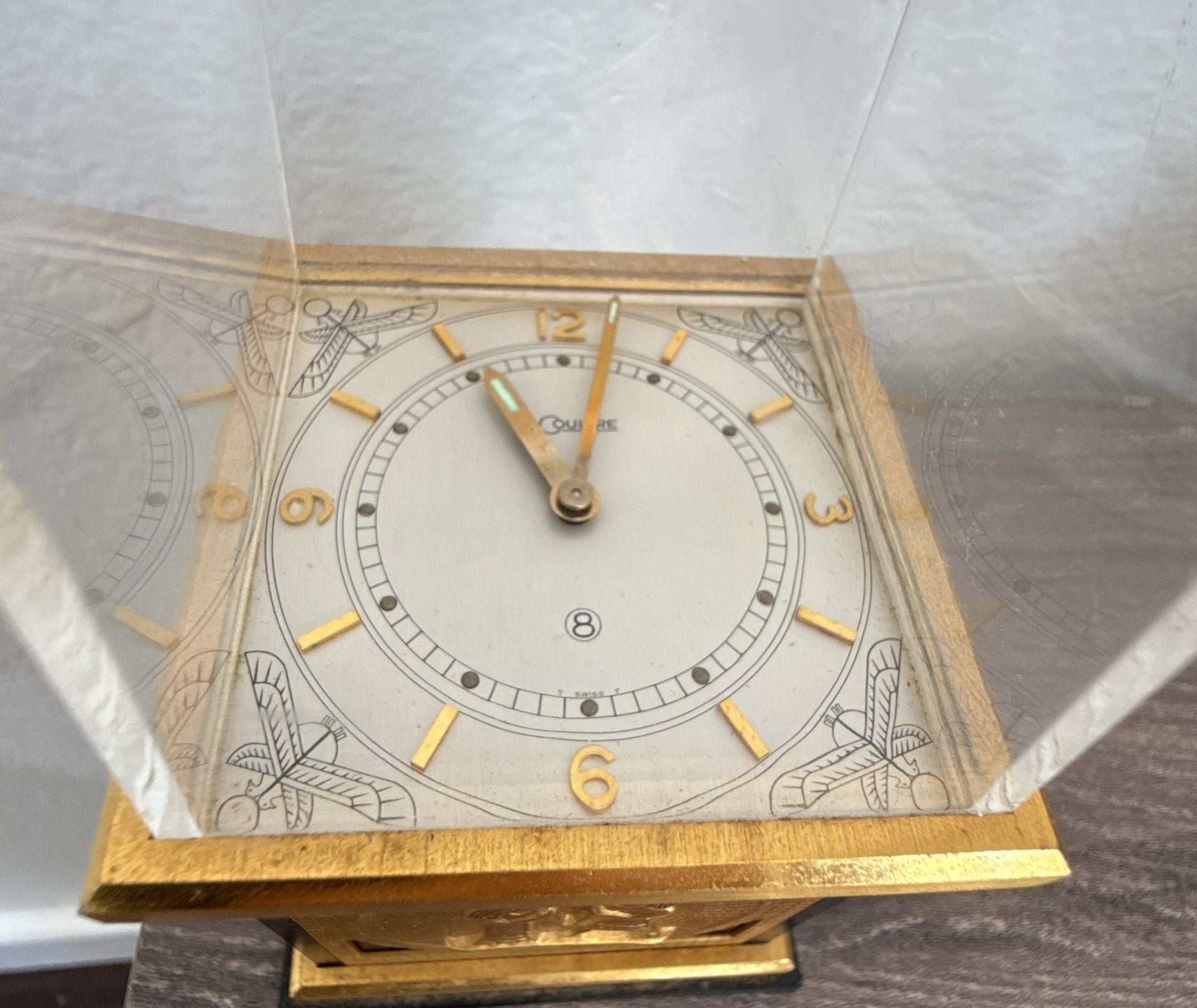 Jaeger-LeCoultre Egyptian Revival Obelisk 8-Day Desk Clock 4