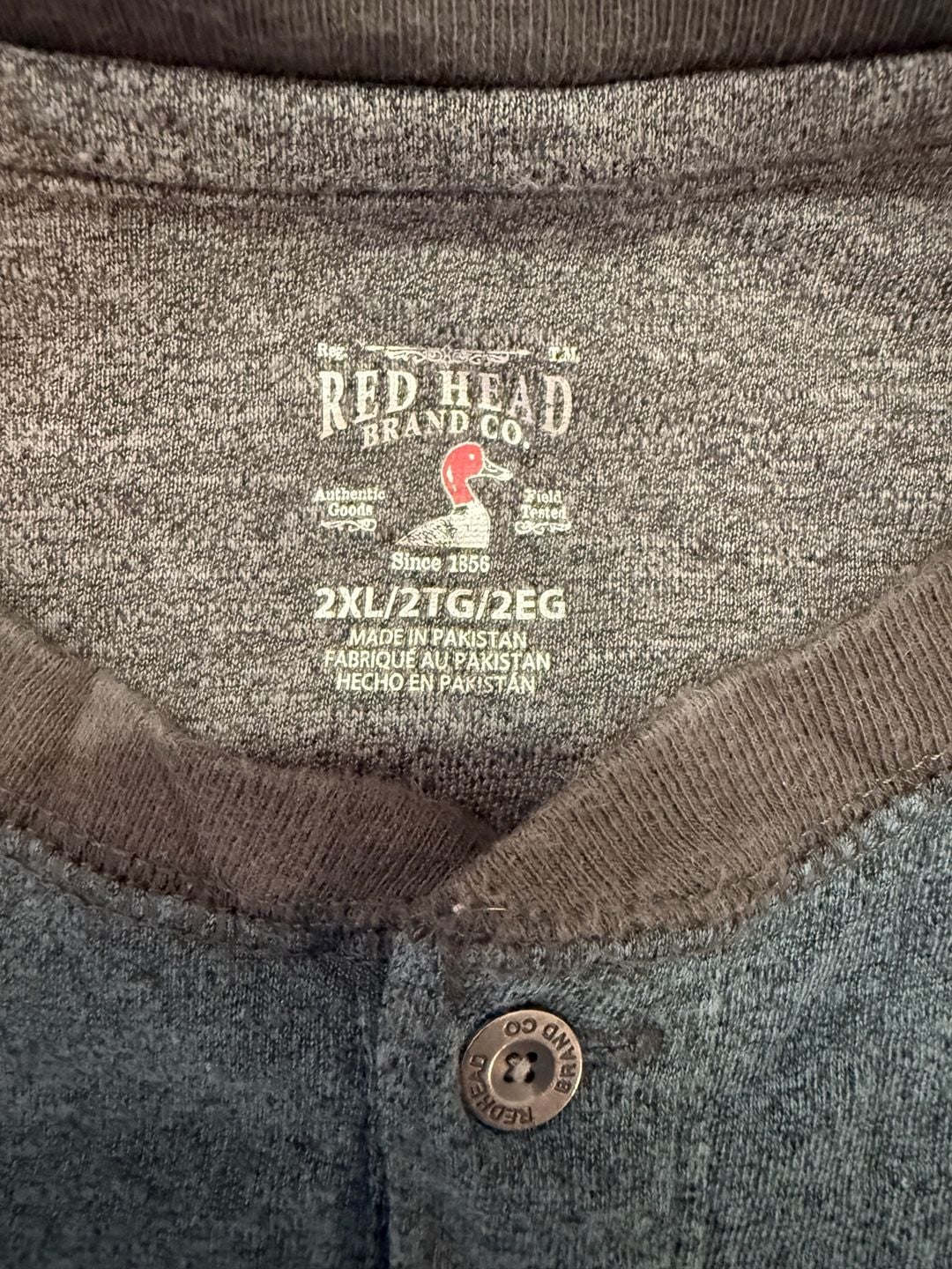 RedHead Brand Co. Long Sleeve Henley Size 2XL 6