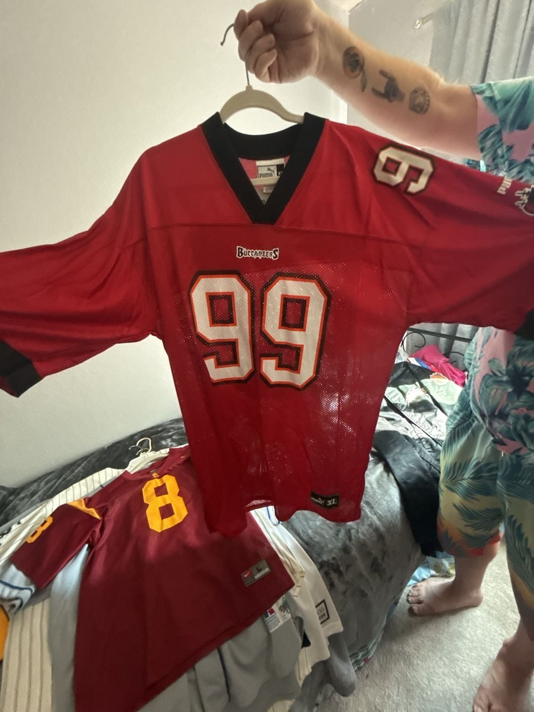 Puma Tampa Bay Buccaneers Warren Sapp 99 Jersey Size XL Red 2