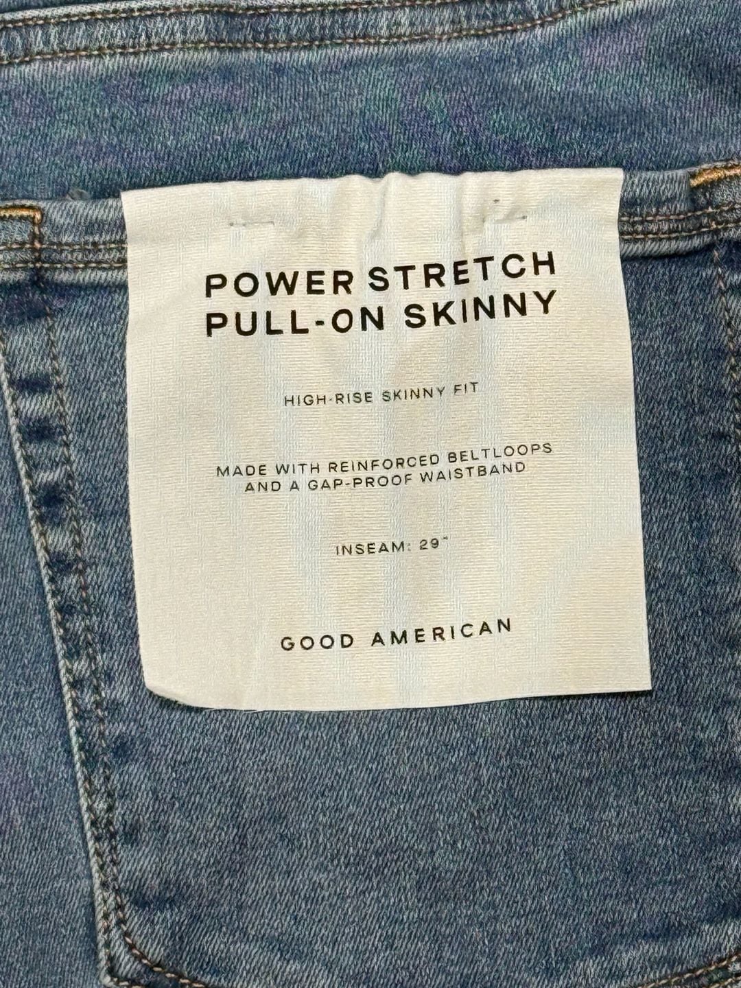 Good American Power Stretch Pull-On Skinny Jeans 2XL Indigo High Rise NWT 7