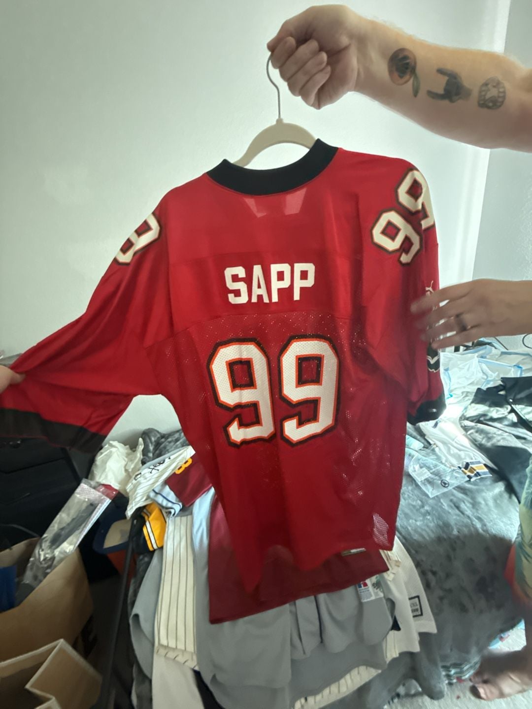 Puma Tampa Bay Buccaneers Warren Sapp 99 Jersey Size XL Red 6