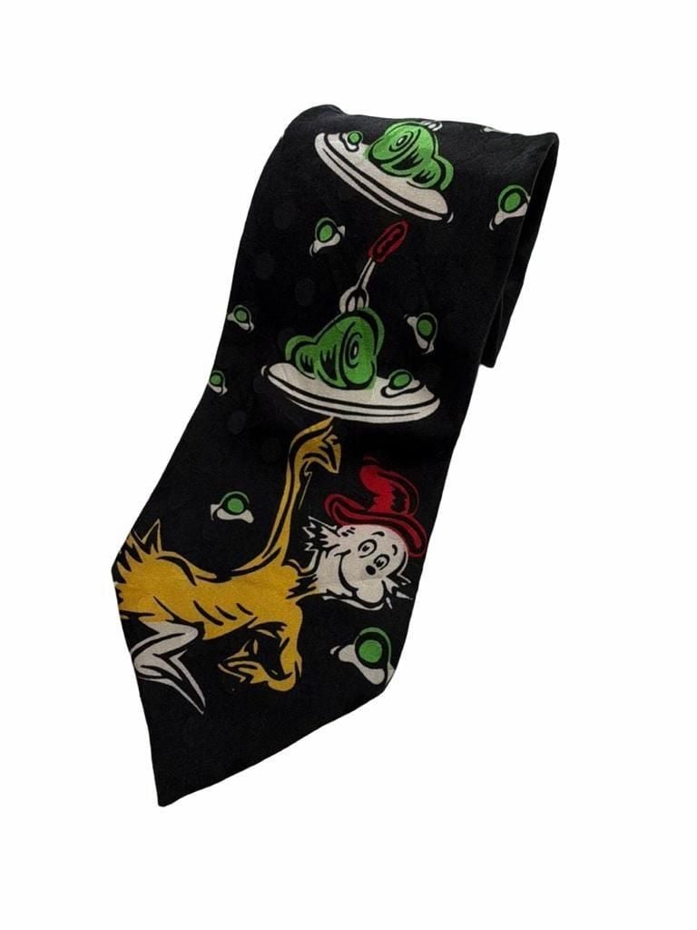 Dr. Seuss Green Eggs And Ham Silk Necktie 90s Nostalgia Office 3