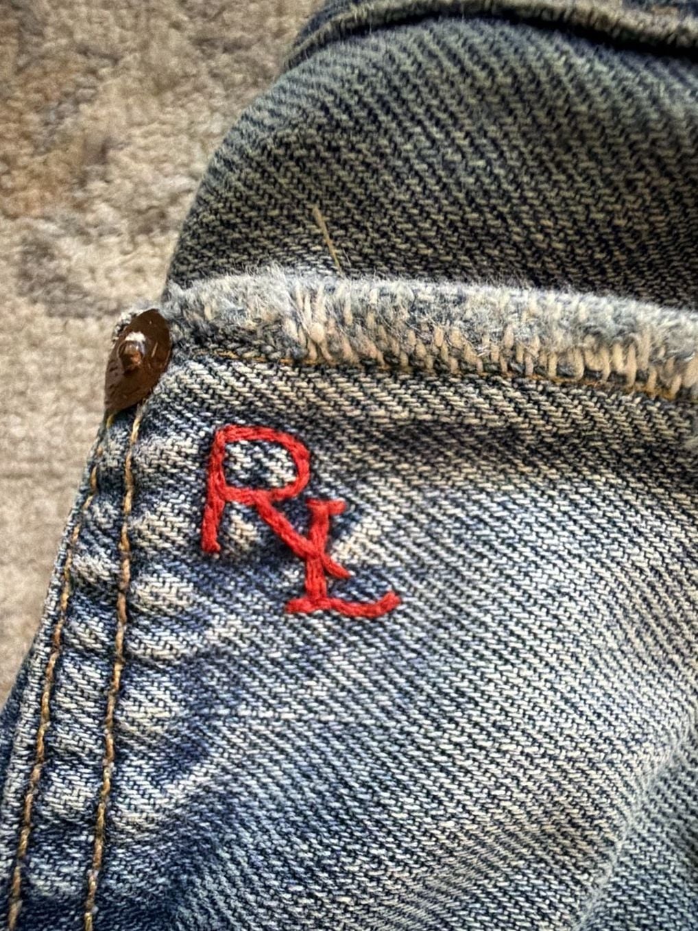 Polo Ralph Lauren Authentic Dungarees Straight Leg Denim Jeans 44x34 6