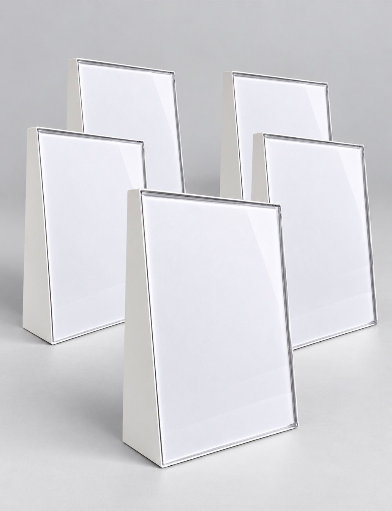 5 pack Commercial Grade Sign Holder Wedge 8”x10”Metal w/ Acrylic Face 1