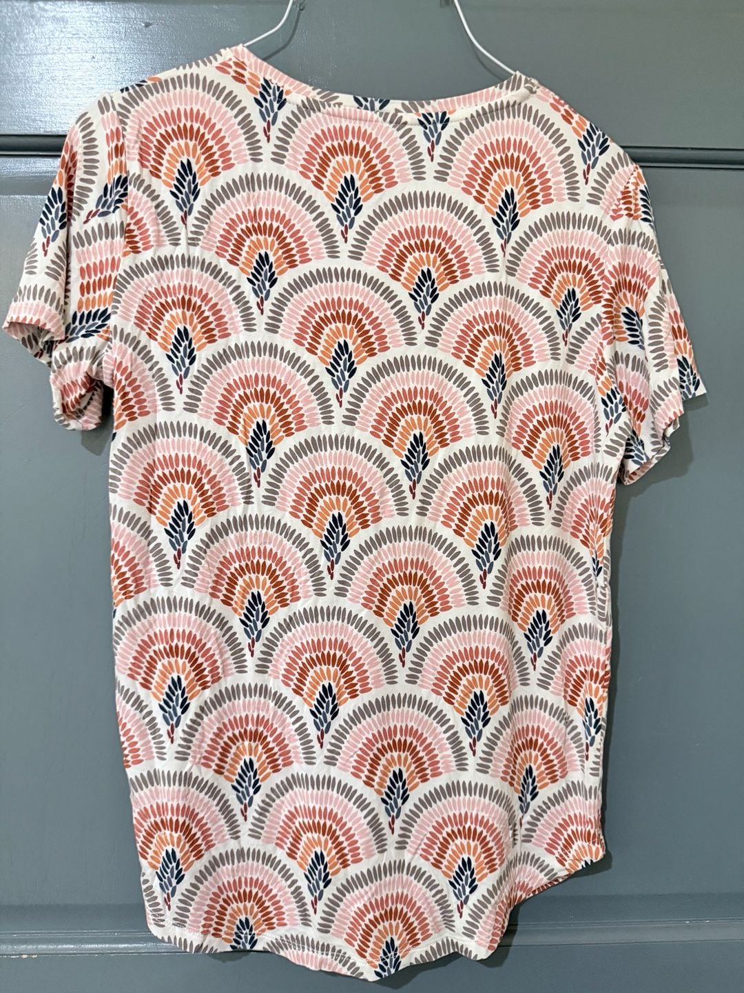 Lates By Kate Pajama Set Size S Multi Fan Print 10