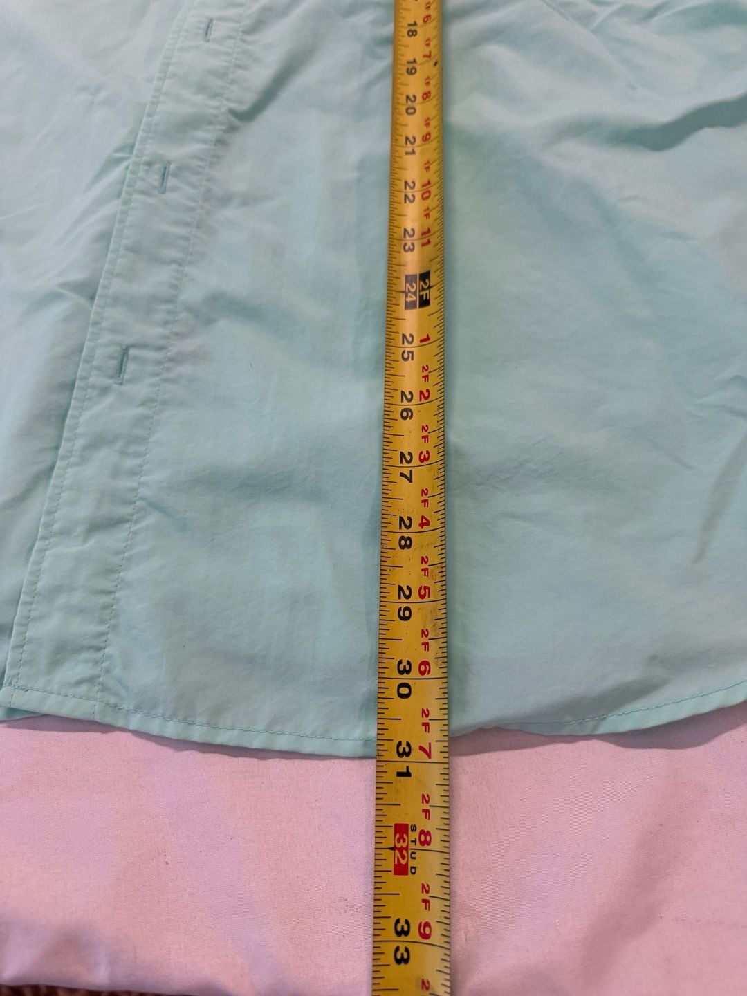 Columbia PFG Button Down Shirt Size L Teal Fishing 7