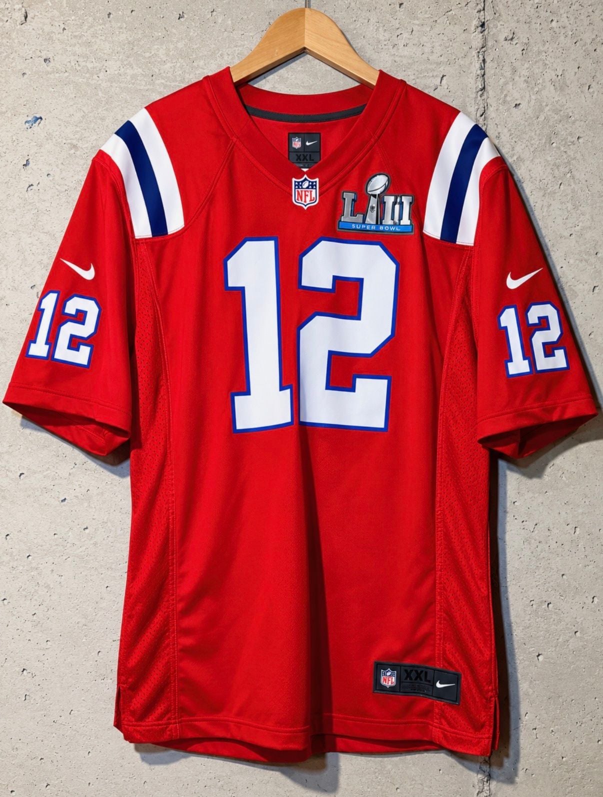 Nike New England Patriots Tom Brady Super Bowl LIII Jersey Size 3XL Red 2