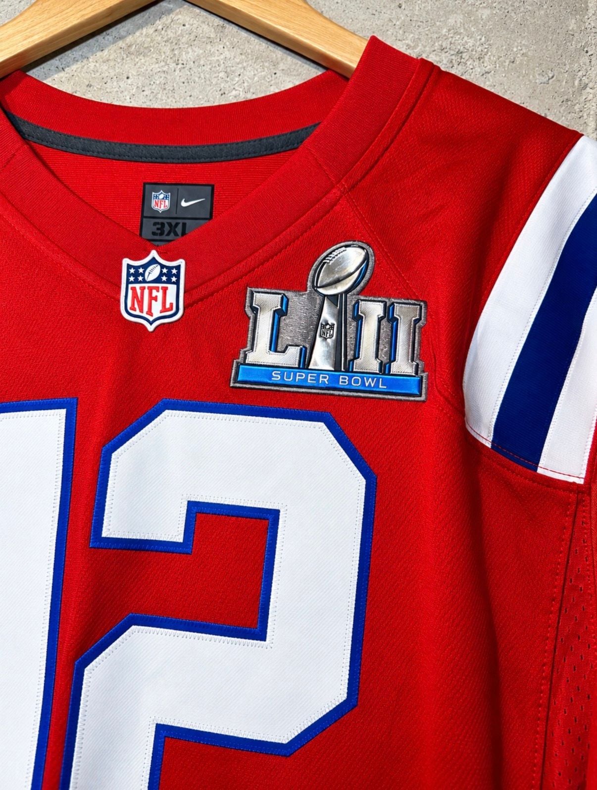 Nike New England Patriots Tom Brady Super Bowl LIII Jersey Size 3XL Red 4