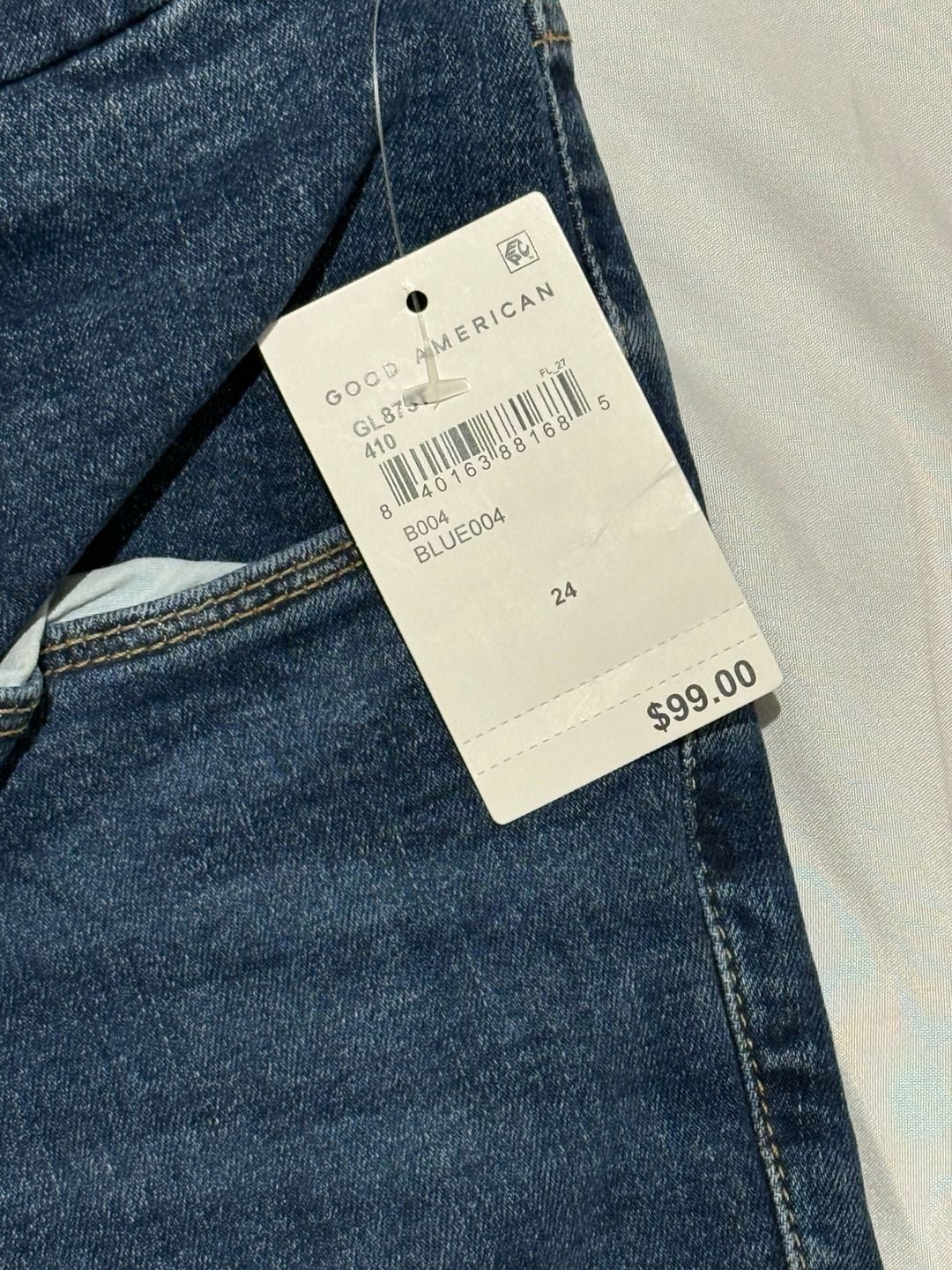 Good American Jeans Womens 24 NWT Blue Skinny Slim Stretch Denim $99 3