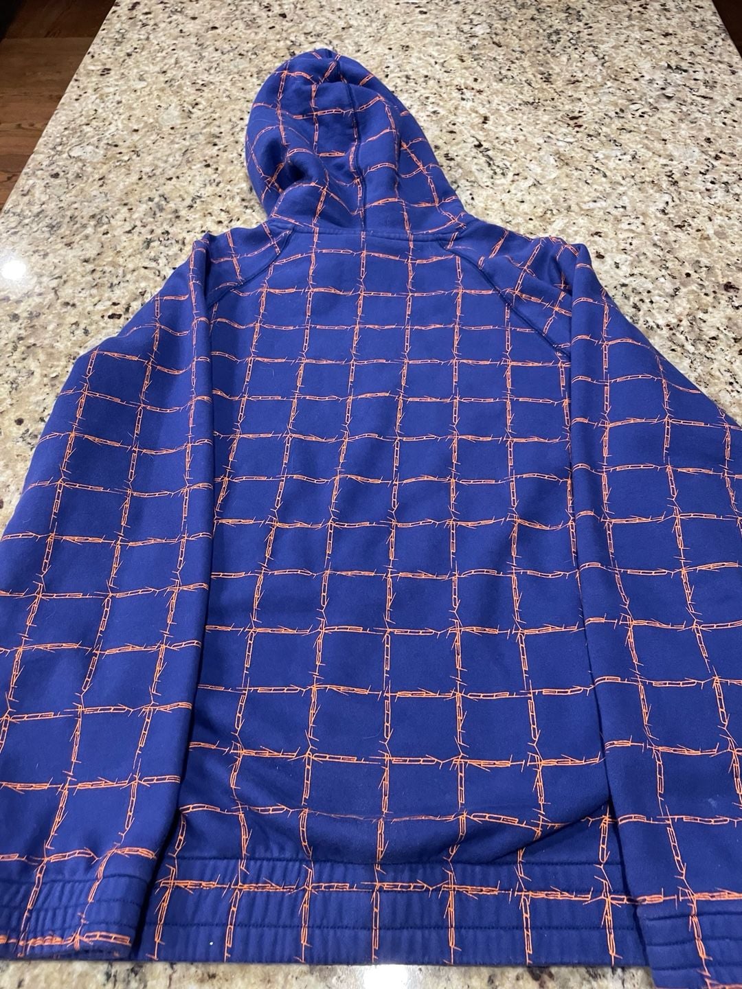 Teddy Fresh Barbed Wire Hoodie Size M Blue Orange Pullover Sweatshirt 4