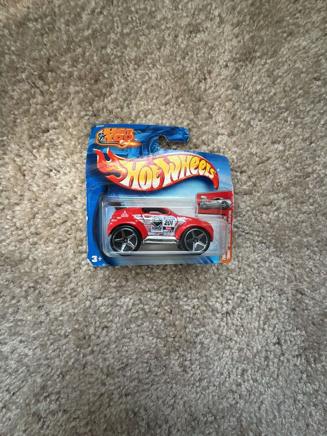 Hot Wheels Tooned Mitsubishi Pajero Evolution Red 2004 First Editions 1