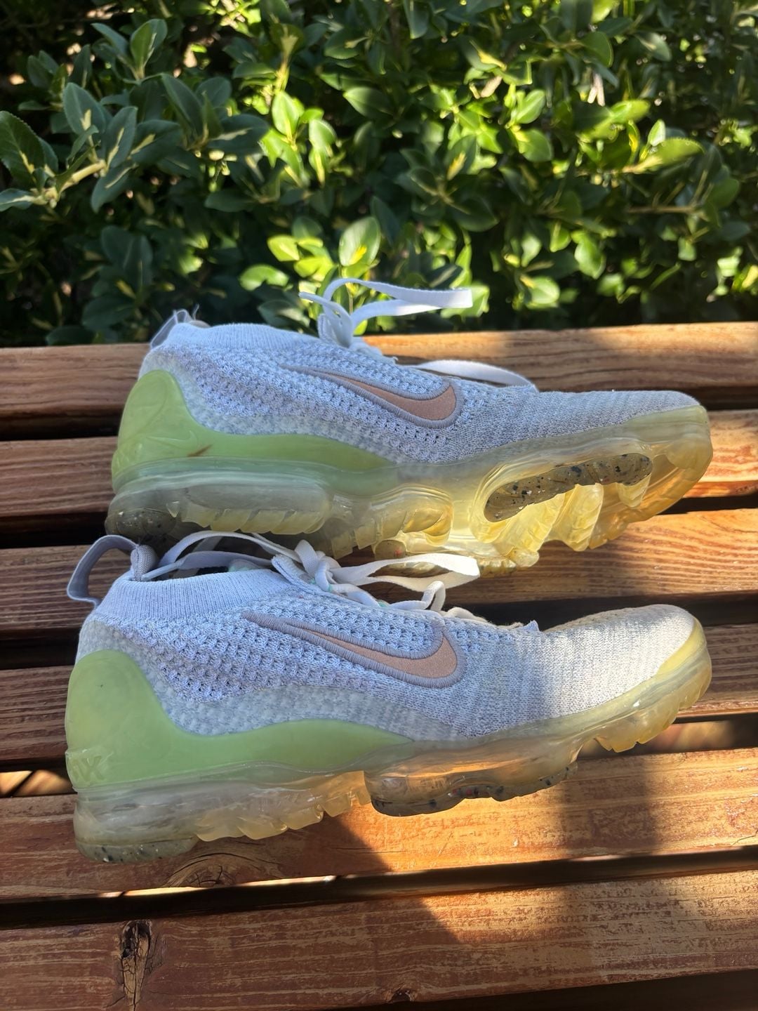 Nike Air VaporMax 2021 Flyknit GS Size 4Y Pure Platinum Mint Foam 7