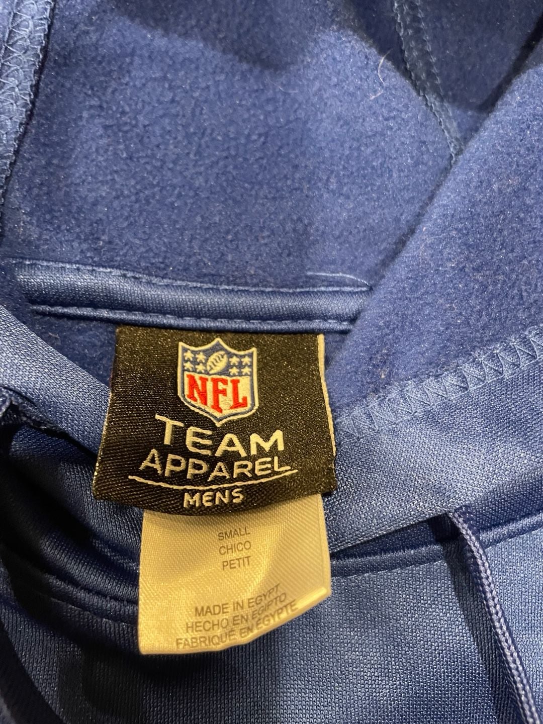 NFL Team Apparel New York Giants Hoodie Size Small Blue Combine Training 3