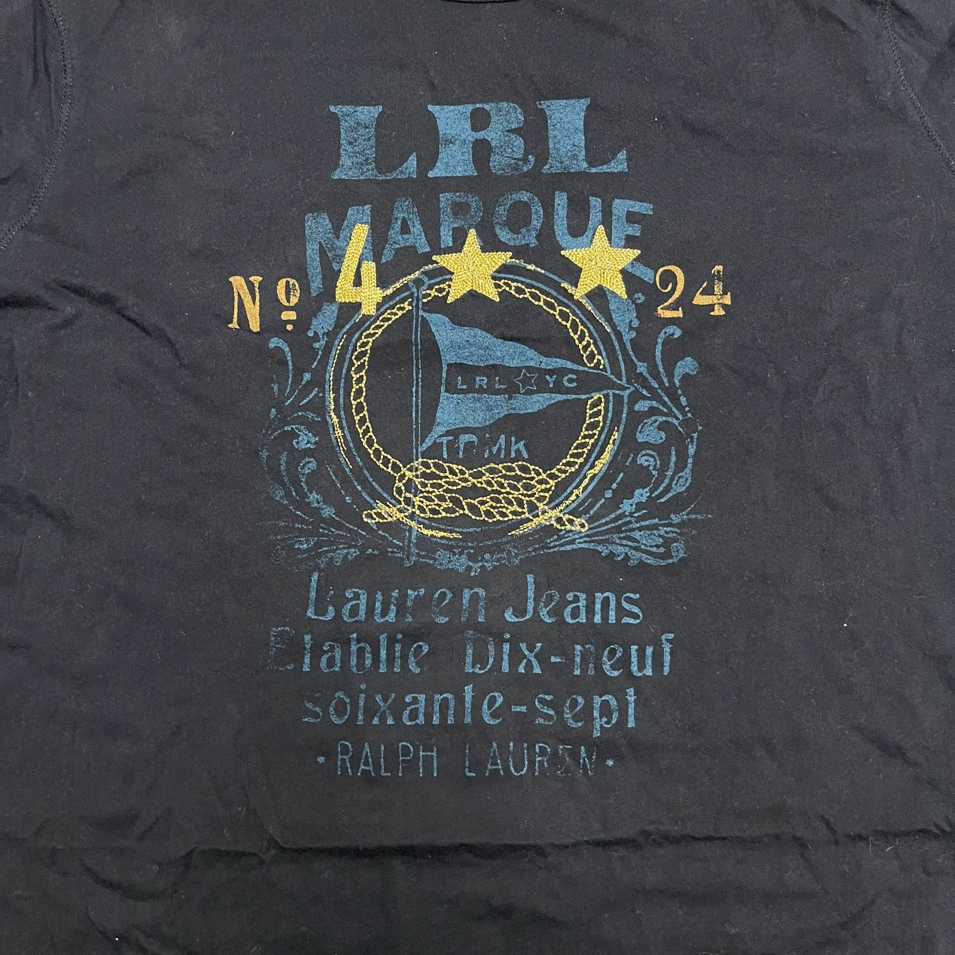 Lauren Jeans Co Ralph Lauren Long Sleeve T-Shirt Size M Navy Nautical 7