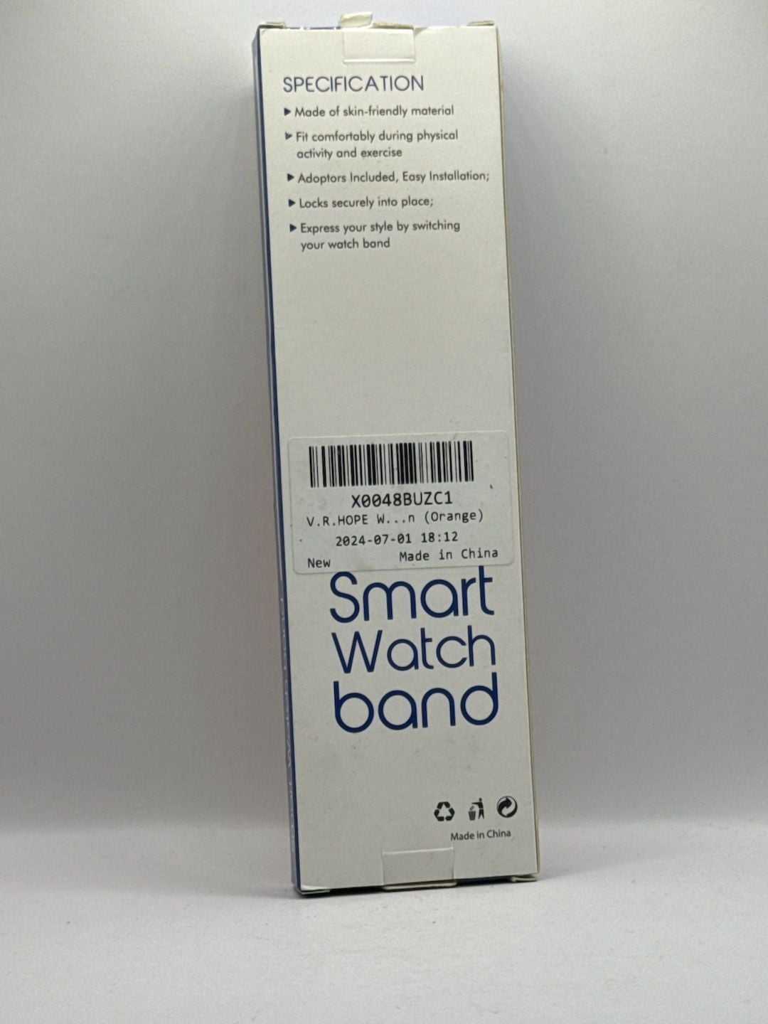 V.R.Hope Smart Watch Band Orange Nylon 3