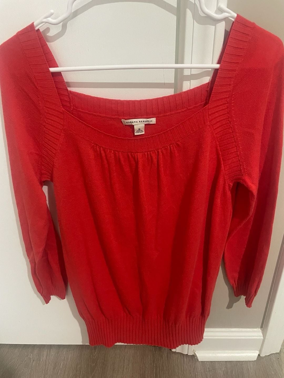 Banana Republic Long Sleeve Sweater Size M Square Neck 2