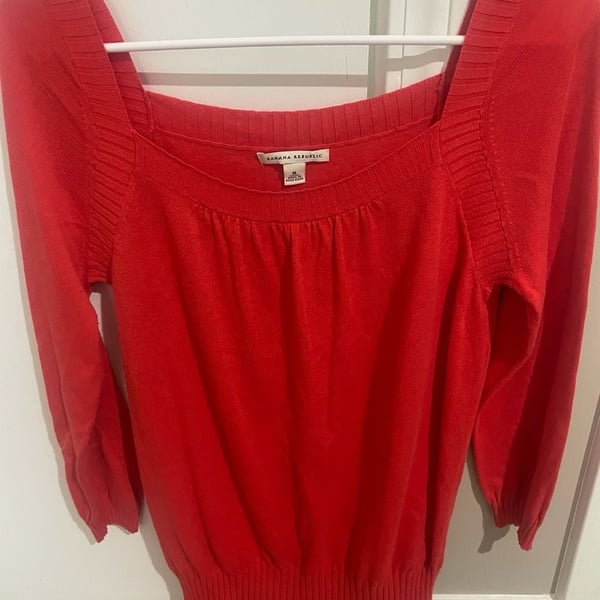 Banana Republic Long Sleeve Sweater Size M Square Neck