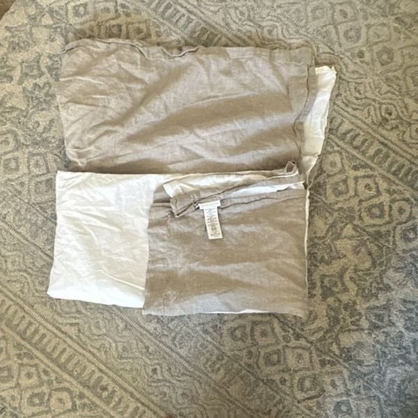Pottery Barn Kids European Linen Crib Skirt Natural 16" Drop