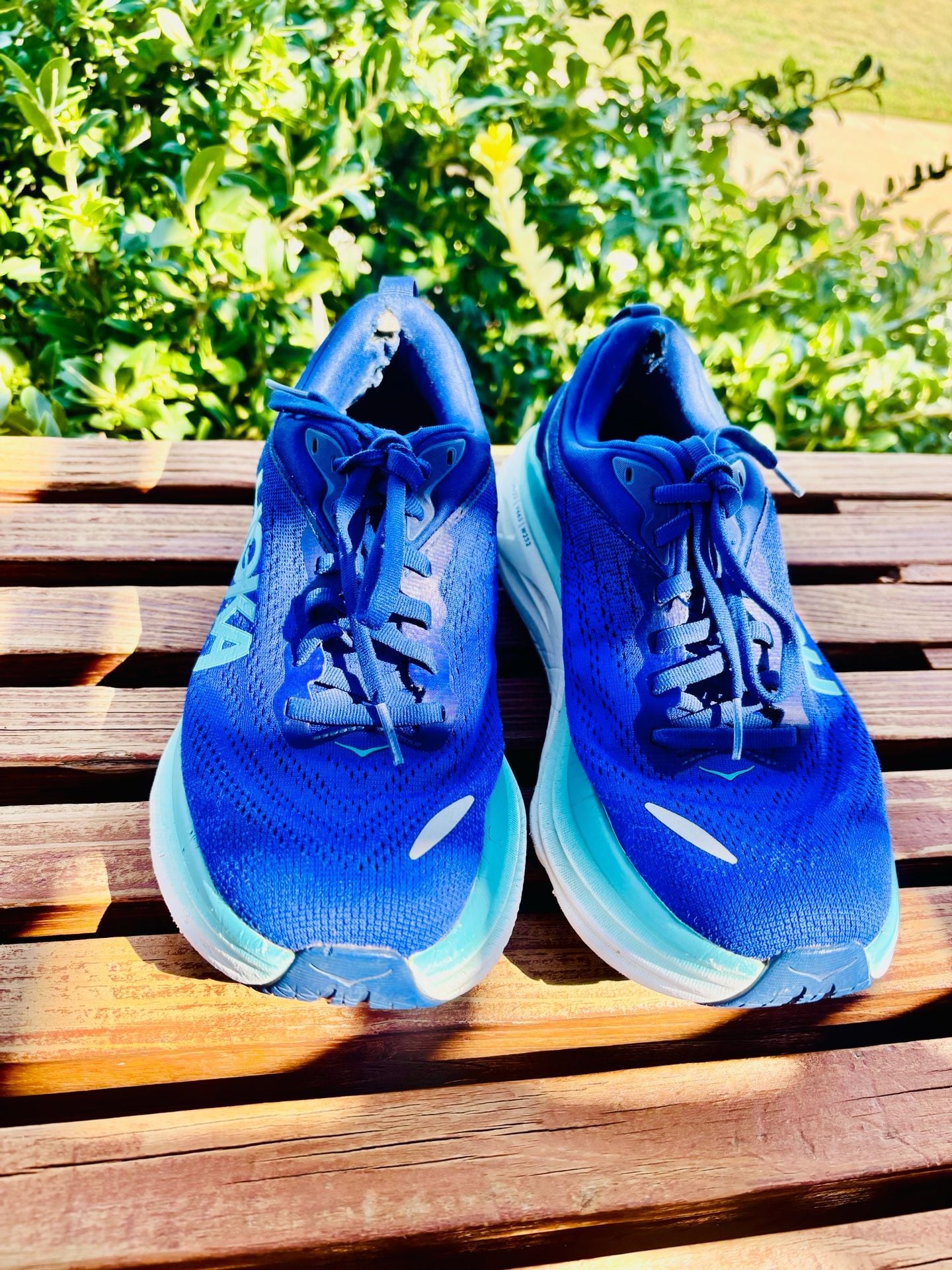 HOKA Bondi 8 Blue Athletic Running Shoes 3
