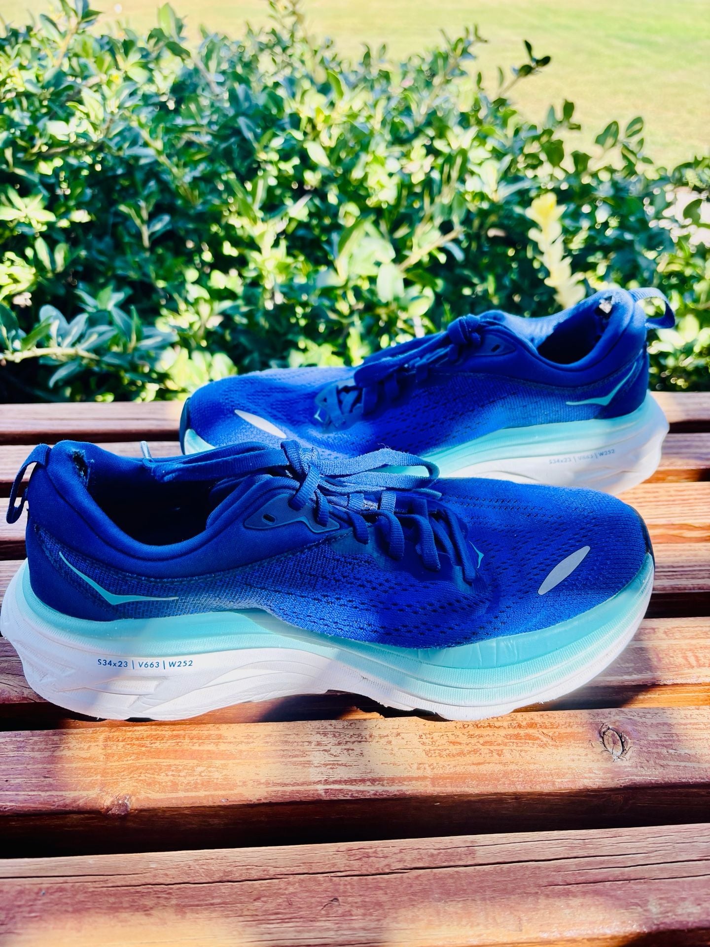 HOKA Bondi 8 Blue Athletic Running Shoes 9