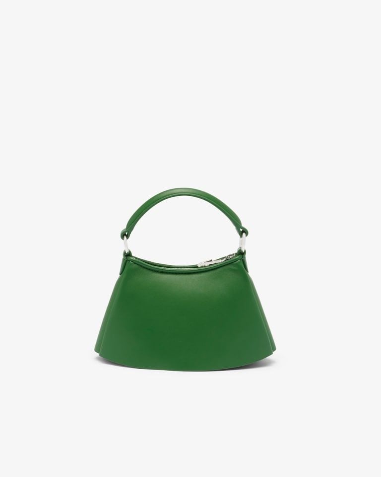 Lacoste Mini Lenglen Leather Bag Green Pleated Crossbody  NWT 9