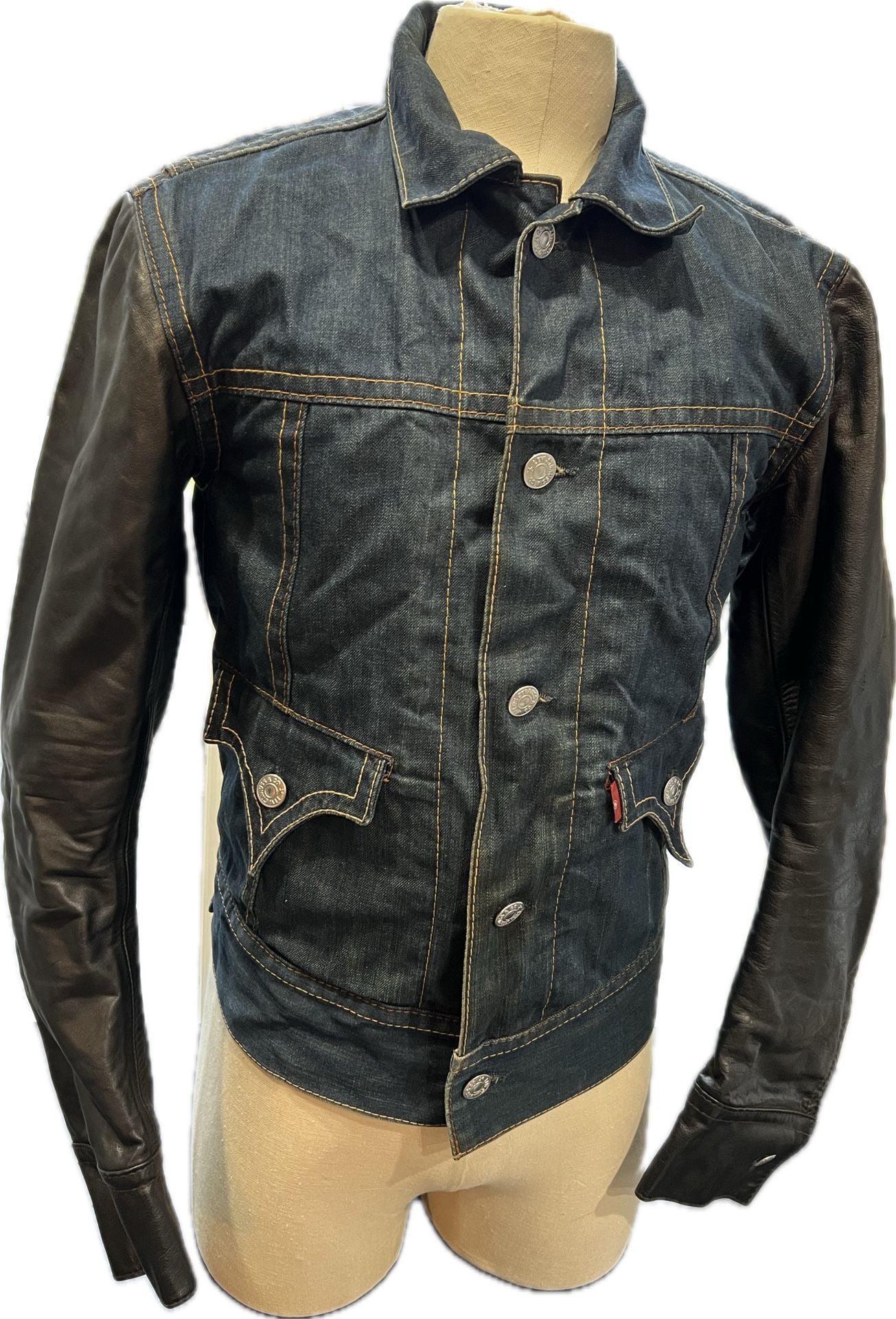 Levi's Red Collection Type 4 Trucker Jacket Denim Leather 2