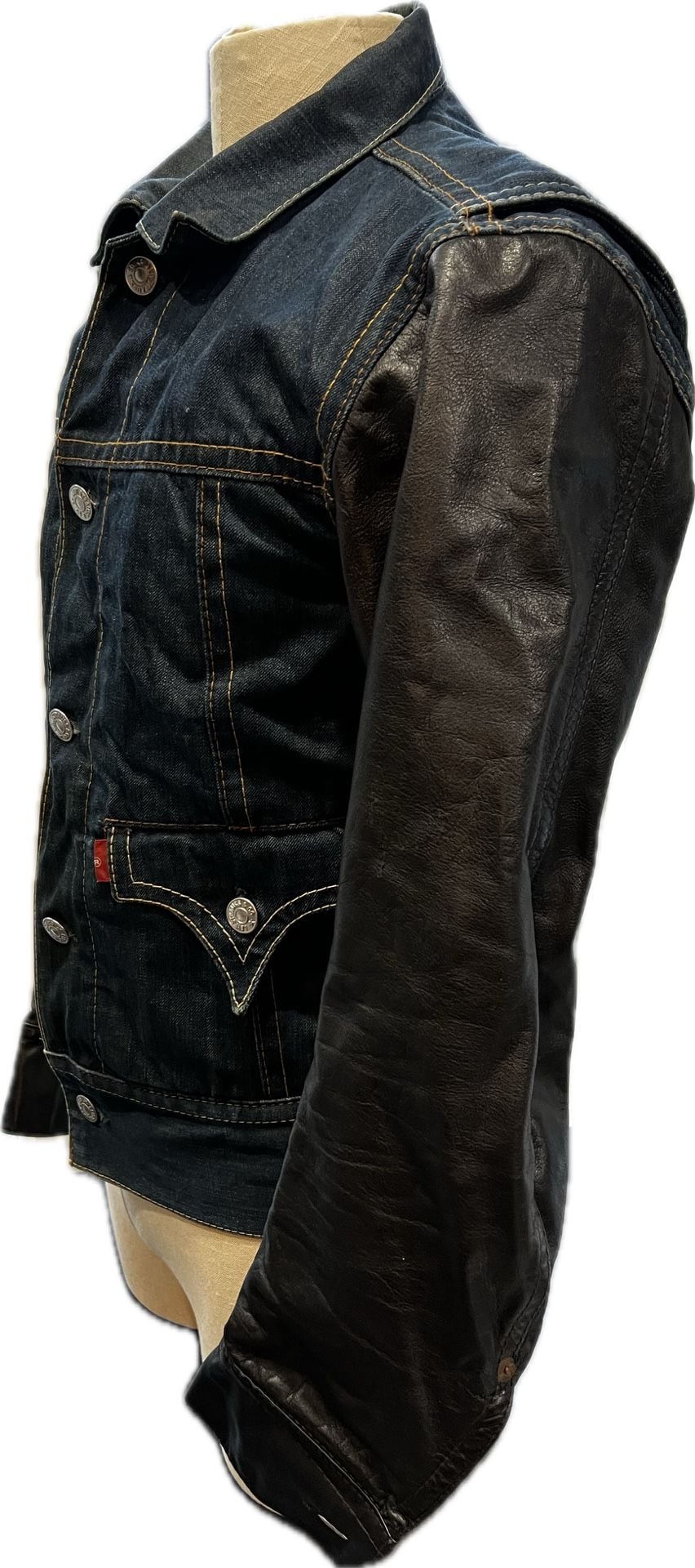 Levi's Red Collection Type 4 Trucker Jacket Denim Leather 6