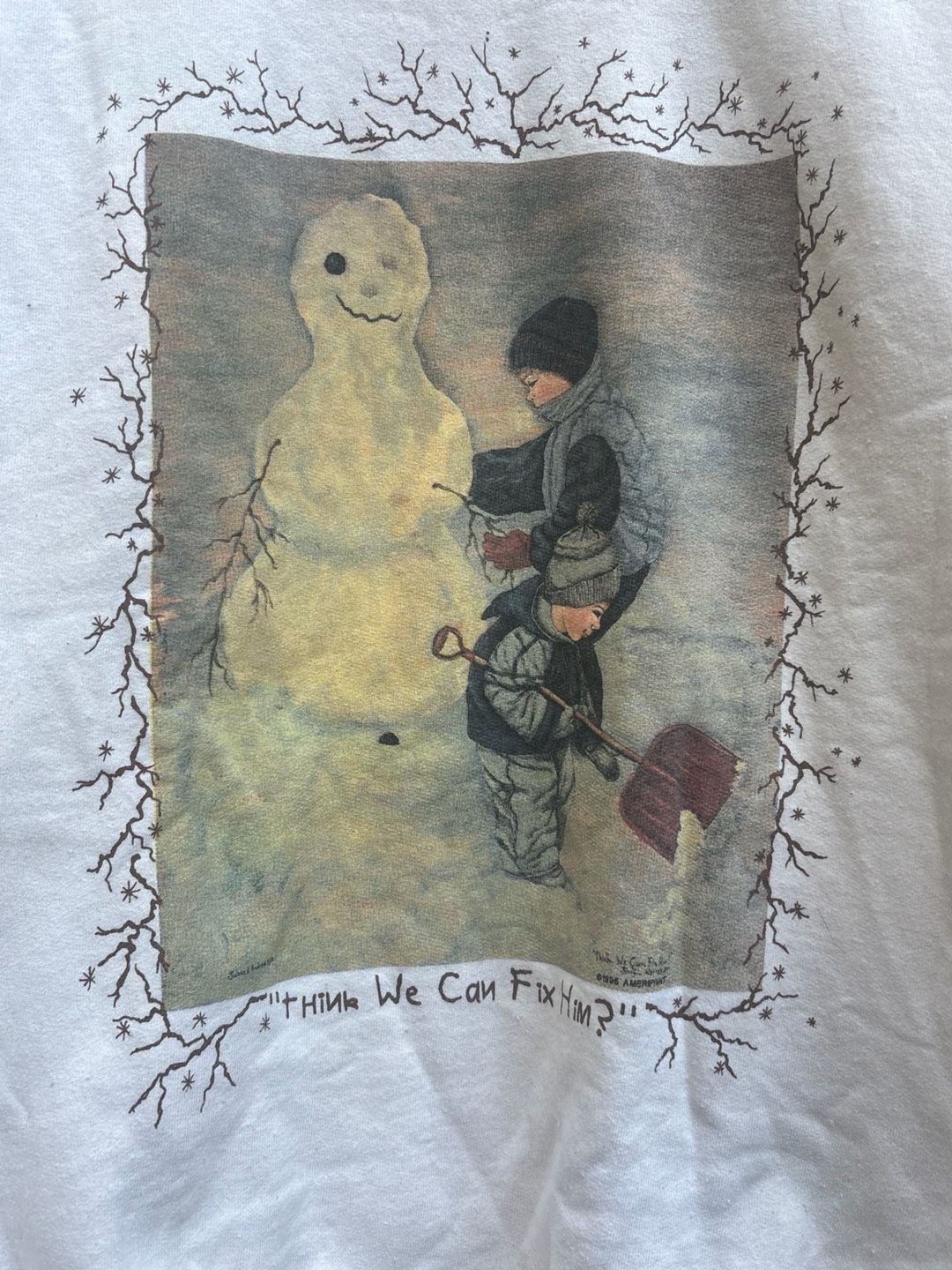 Vintage 1996 Snowman Graphic Sweatshirt 3